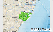 Political Map of Sutherland Shire, shaded relief outside