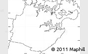 Blank Simple Map of Sutherland Shire