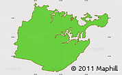 Political Simple Map of Sutherland Shire, cropped outside