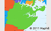 Political Simple Map of Sutherland Shire