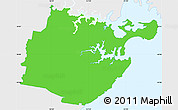 Political Simple Map of Sutherland Shire, single color outside