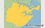 Savanna Style Simple Map of Sutherland Shire