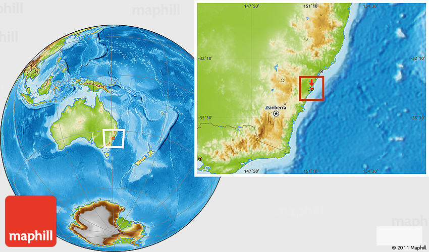 Sydney On Map Of World - Domini Hyacintha