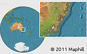 Satellite Location Map of Sydney