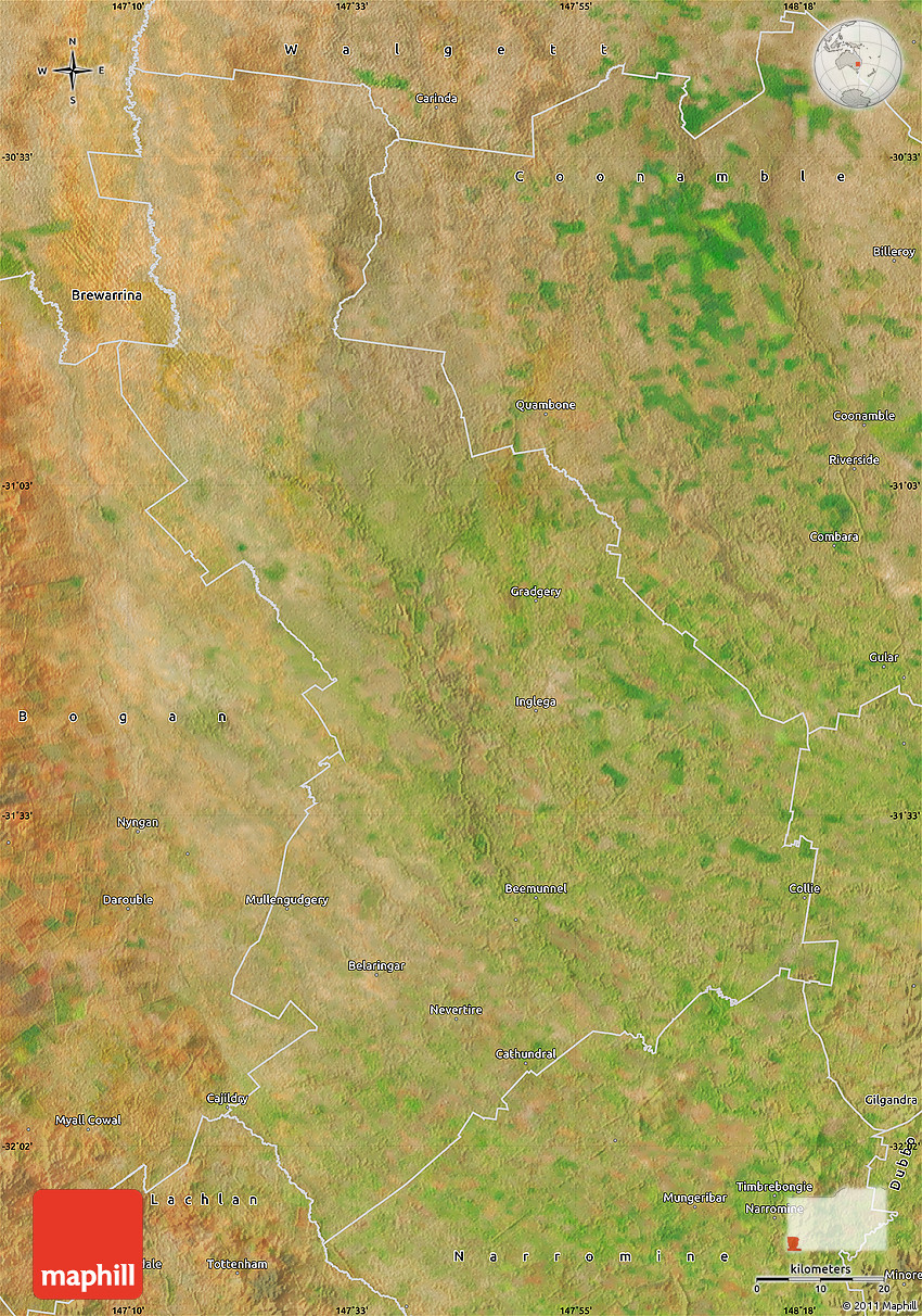 Satellite Map of Warren