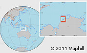 Gray Location Map of Darwin
