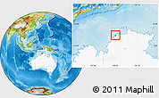 Physical Location Map of Darwin, highlighted country