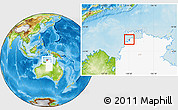 Physical Location Map of Darwin, highlighted parent region