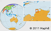 Political Location Map of Darwin