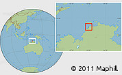 Savanna Style Location Map of Darwin