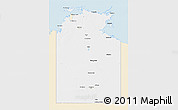 Classic Style 3D Map of Unincorporated NT, single color outside