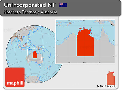 Gray Location Map of Unincorporated NT