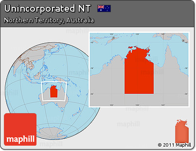 Gray Location Map of Unincorporated NT