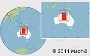 Savanna Style Location Map of Unincorporated NT, highlighted country, within the entire country