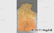 Satellite Map of Unincorporated NT, desaturated