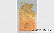 Satellite Map of Unincorporated NT, lighten, semi-desaturated