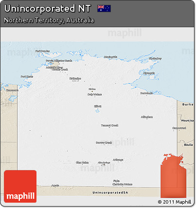 Classic Style Panoramic Map of Unincorporated NT