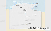 Classic Style Panoramic Map of Unincorporated NT, single color outside