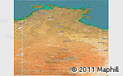 Satellite Panoramic Map of Unincorporated NT