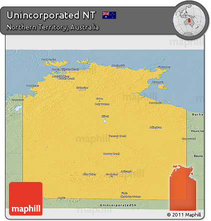 Savanna Style Panoramic Map of Unincorporated NT