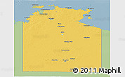 Savanna Style Panoramic Map of Unincorporated NT, single color outside