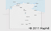 Silver Style Panoramic Map of Unincorporated NT, single color outside