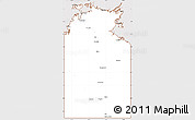 Classic Style Simple Map of Unincorporated NT, cropped outside