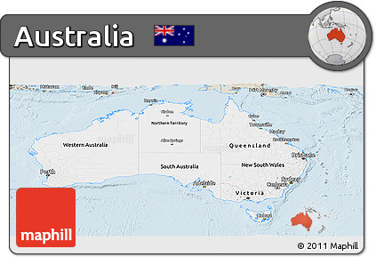 Classic Style Panoramic Map of Australia
