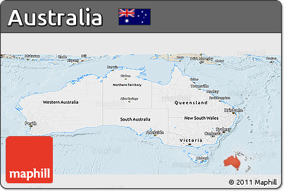 Classic Style Panoramic Map of Australia