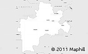 Silver Style Simple Map of Barcoo
