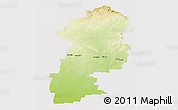 Physical Panoramic Map of Booringa, cropped outside