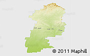 Physical Panoramic Map of Booringa, single color outside