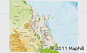 Shaded Relief 3D Map of Cairns, physical outside