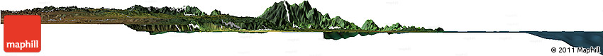 Satellite Horizon Map of Cairns, darken