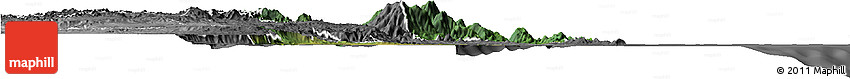 Satellite Horizon Map of Cairns, desaturated