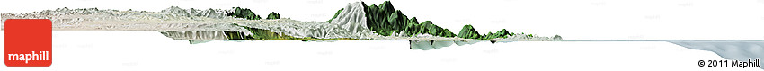 Satellite Horizon Map of Cairns, lighten