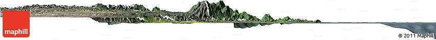 Satellite Horizon Map of Cairns, semi-desaturated