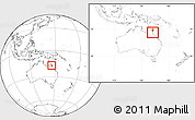 Blank Location Map of Cairns, within the entire country