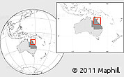 Blank Location Map of Cairns, highlighted country, highlighted parent region, within the entire country
