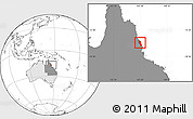 Blank Location Map of Cairns, highlighted country, highlighted parent region