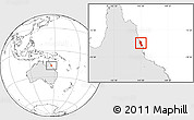 Blank Location Map of Cairns, highlighted country