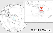 Blank Location Map of Cairns, highlighted parent region, within the entire country