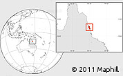Blank Location Map of Cairns, highlighted parent region