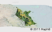 Satellite Panoramic Map of Cairns, lighten