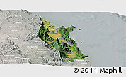 Satellite Panoramic Map of Cairns, lighten, semi-desaturated
