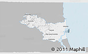 Gray 3D Map of Caloundra, single color outside