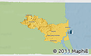 Savanna Style 3D Map of Caloundra, single color outside