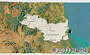 Shaded Relief 3D Map of Caloundra, satellite outside