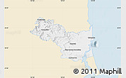 Classic Style Map of Caloundra, single color outside