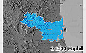Political Map of Caloundra, darken, desaturated